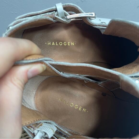 HALOGEN Booties Womens Size 7 Boho Leather Studded Ankle Boots Coastal Cowgirl - Picture 6 of 9